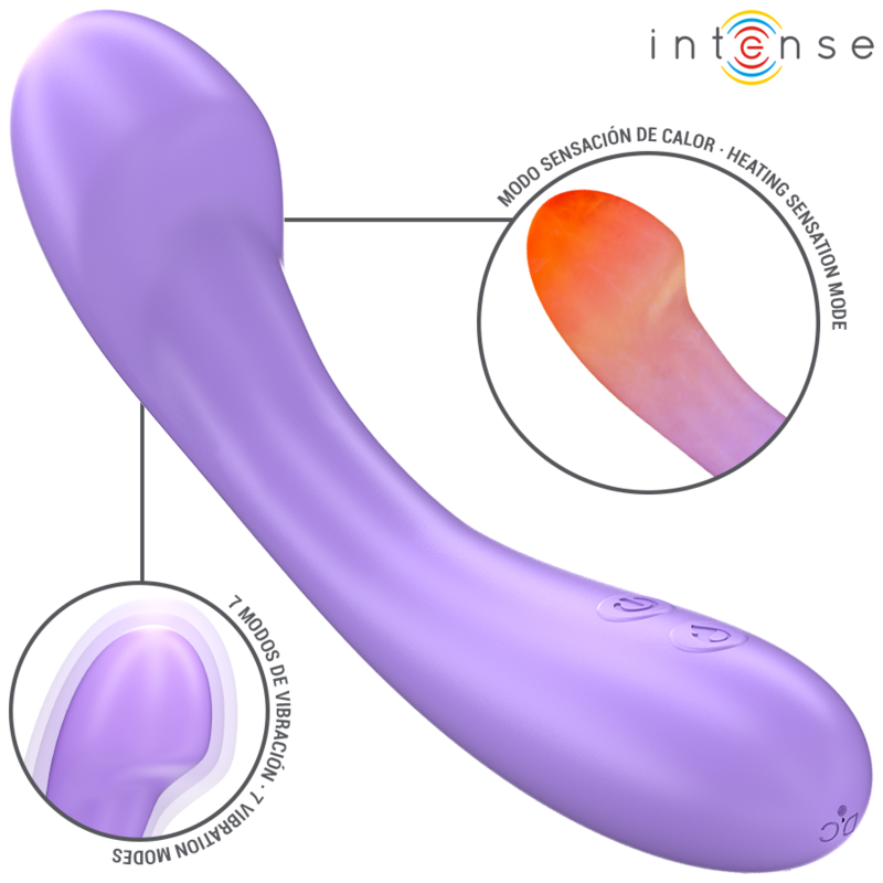 BECKY VIBRADOR 19 CM CALENTABLE 7 VIBRACIONES MORADO