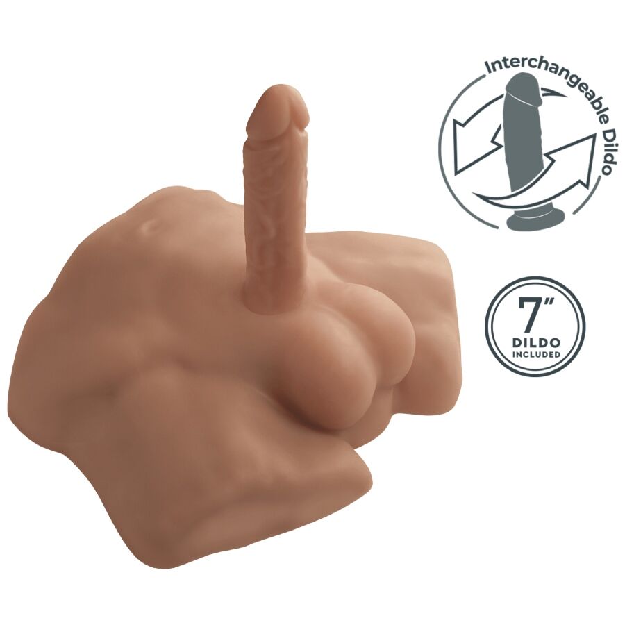 SILEXD - APOLLO S TORSO BAJO REALÍSTICO MASCULINO CARAMELO - Imagen 4