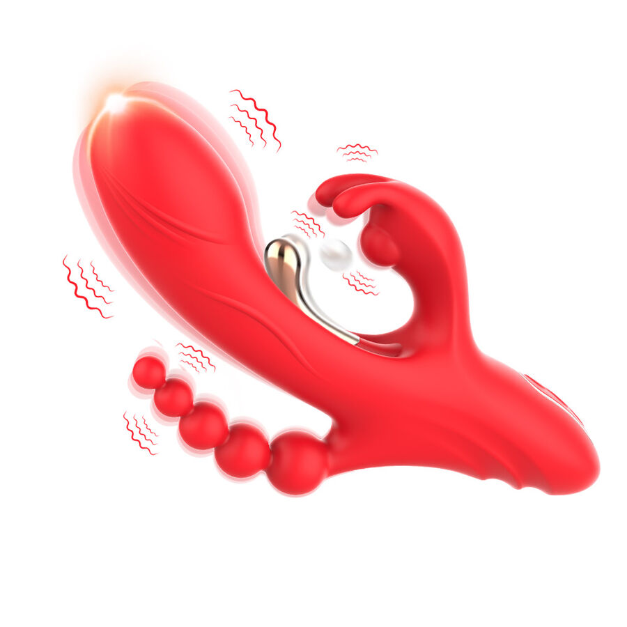 ARMONY - VIBRADOR ESTIMULADOR PUNTO G Y CLÍTORIS ROJO - Imagen 4