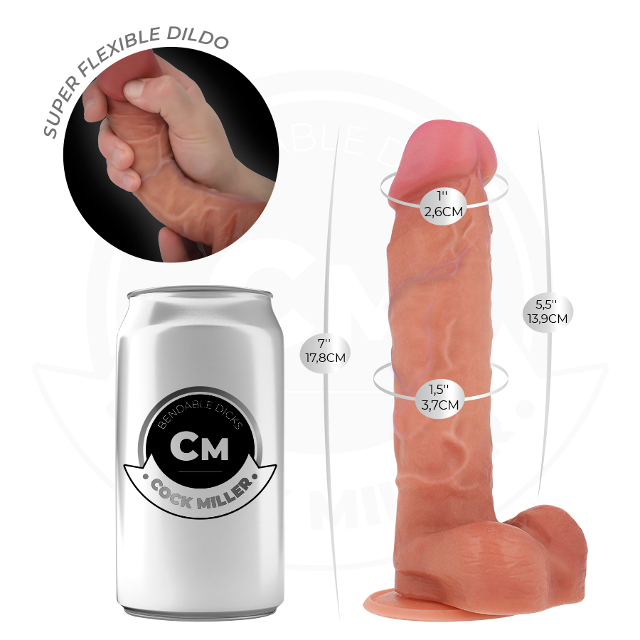 COCK MILLER - DILDO HIPERREALÍSTICO ARTICULABLE 17,8 CM - Imagen 5