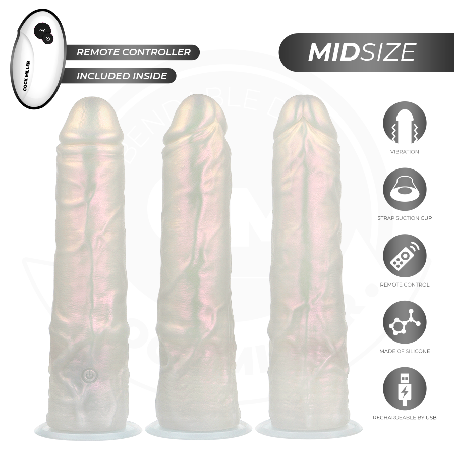 COCK MILLER - DILDO SILICONA 20,5 CM , LUCES Y VIBRACIÓN CON CONTROL REMOTO - Imagen 4
