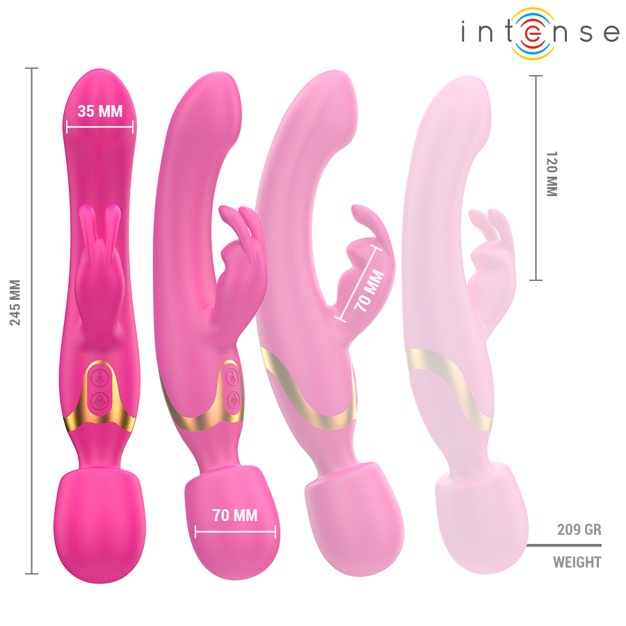INTENSE - WINONA DOBLE VIBRADOR RABBIT  WAND - Imagen 5
