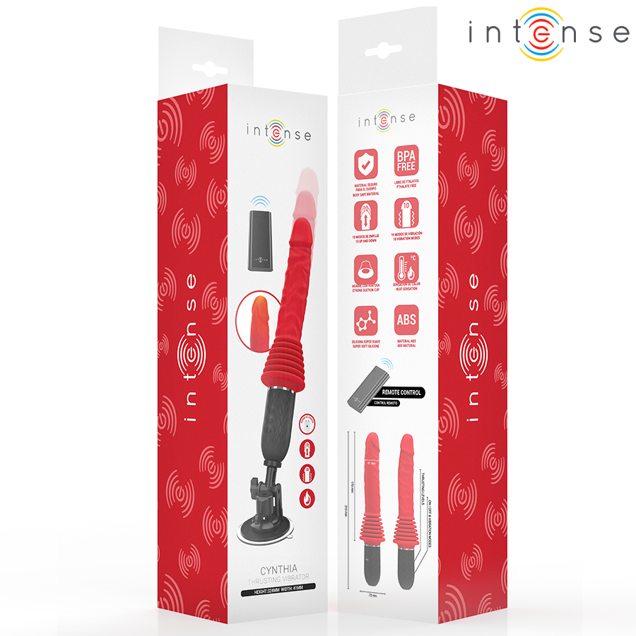 INTENSE - CYNTHIA VIBRADOR THRUSTING CONTROL REMOTO CON CALOR - Imagen 3