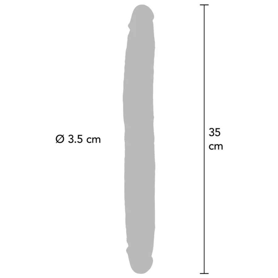 GET REAL - DILDO DOBLE DONG DE SILICONA CARAMELO 35 CM - Imagen 3