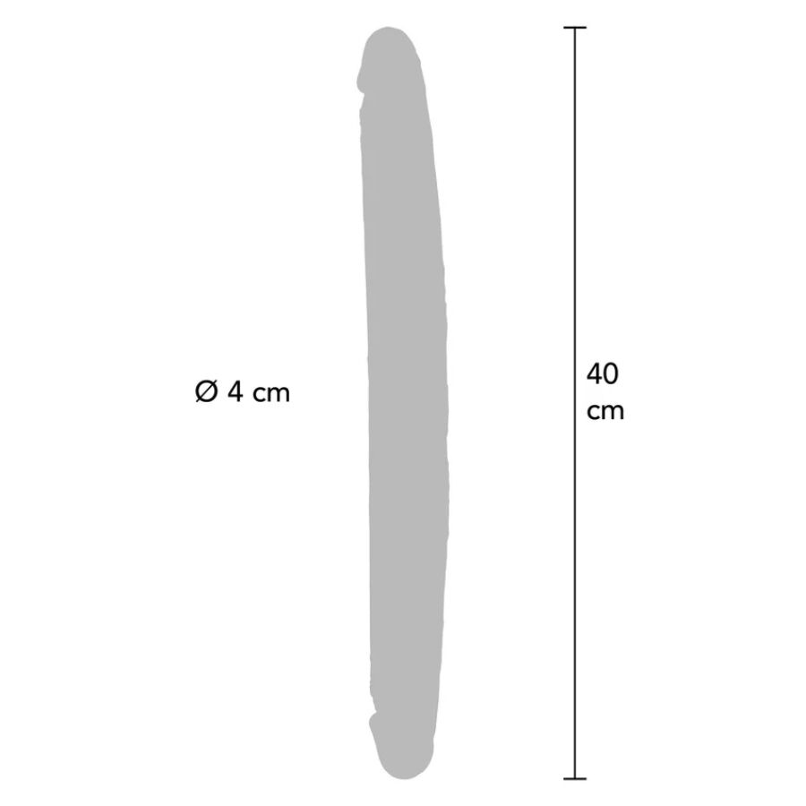 GET REAL - DILDO DOBLE DONG DE SILICONA CARAMELO 40 CM - Imagen 3