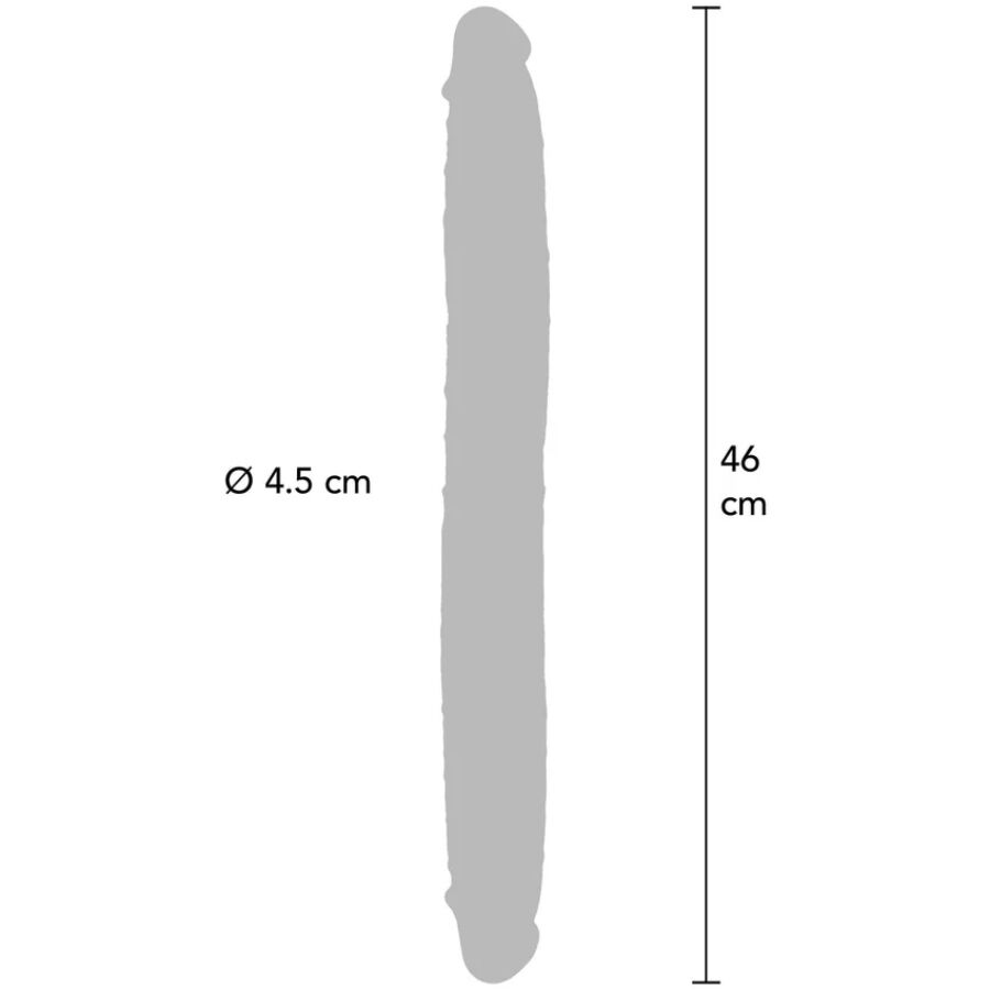 GET REAL - DILDO DOBLE DONG DE SILICONA CARAMELO 46 CM - Imagen 3