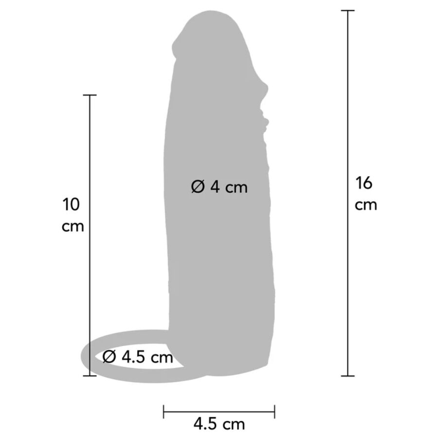 GET REAL - FUNDA HYDRATED SKIN DE SILICONA PARA PENE CARAMELO 16 CM - Imagen 4