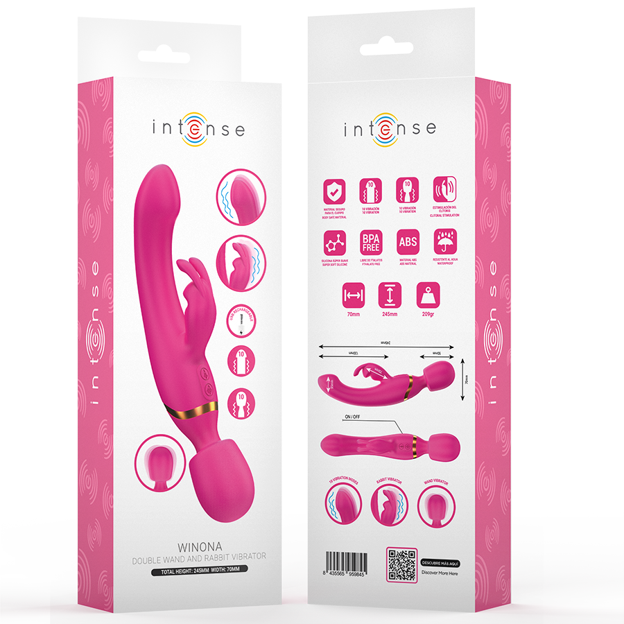 INTENSE - WINONA DOBLE VIBRADOR RABBIT WAND - Imagen 3