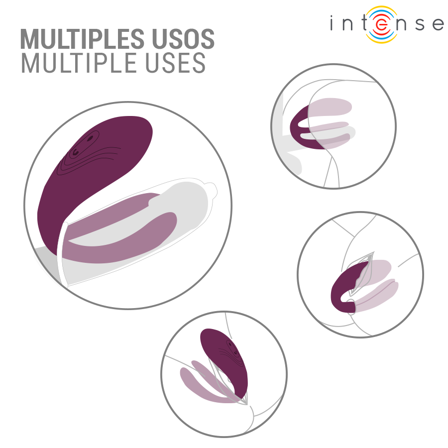 INTENSE - SANDRA VIBRADOR ESTIMULADOR DE PINZAS CON GOLPETEO CONTROL REMOTO - Imagen 4