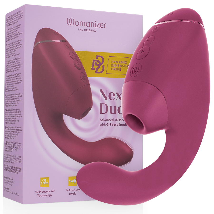WOMANIZER - DUO NEXT ESTIMULADOR VIBRADOR DUAL CLÍTORIS  PUNTOG ROSA