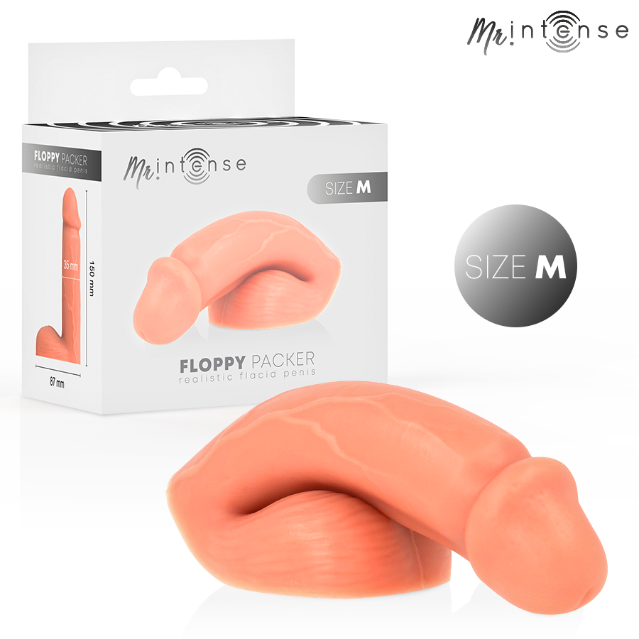 MR INTENSE - FLOPPY PACKER PENE REALÍSTICO CON TESTÍCULOS FLÁCIDO TALLA M