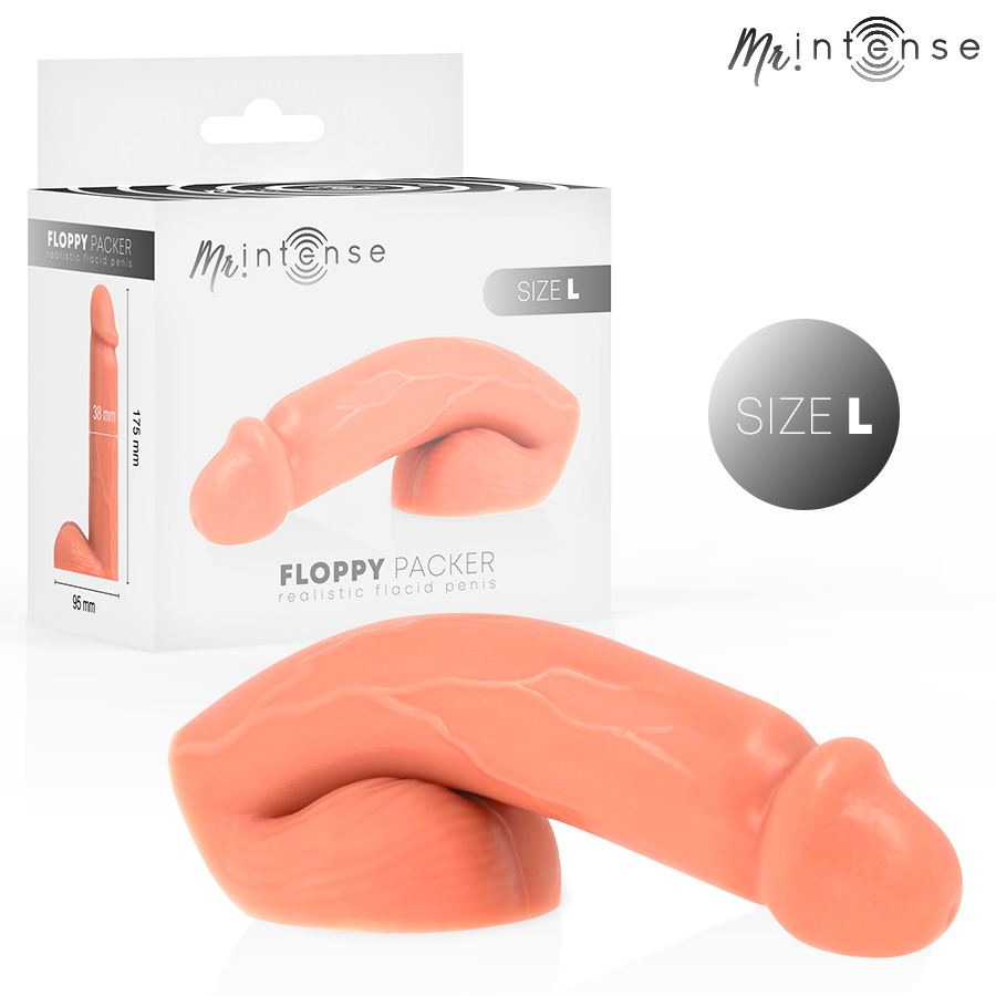 MR INTENSE - FLOPPY PACKER PENE REALÍSTICO CON TESTÍCULOS FLÁCIDO TALLA L