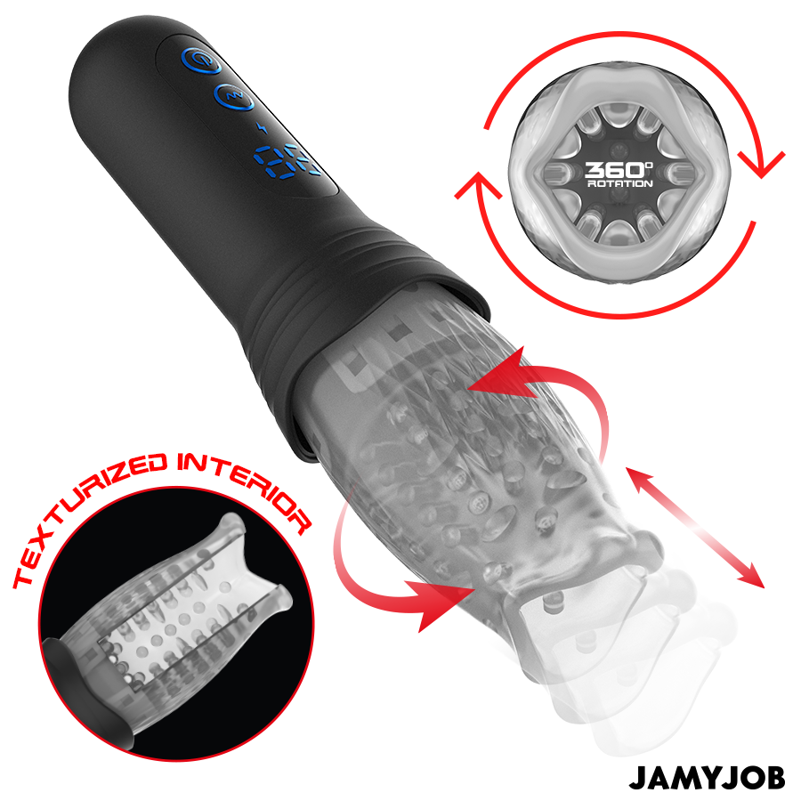 JAMYJOB - SPINJOB 2.0 MASTURBADOR CON THRUSTING Y ROTACIÓN