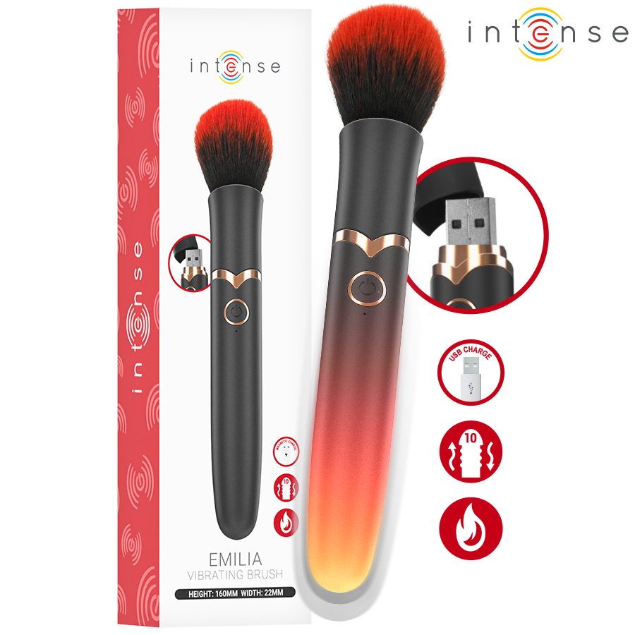 EMILIA VIBRADOR BROCHA CON EFECTO CALOR 16 CM