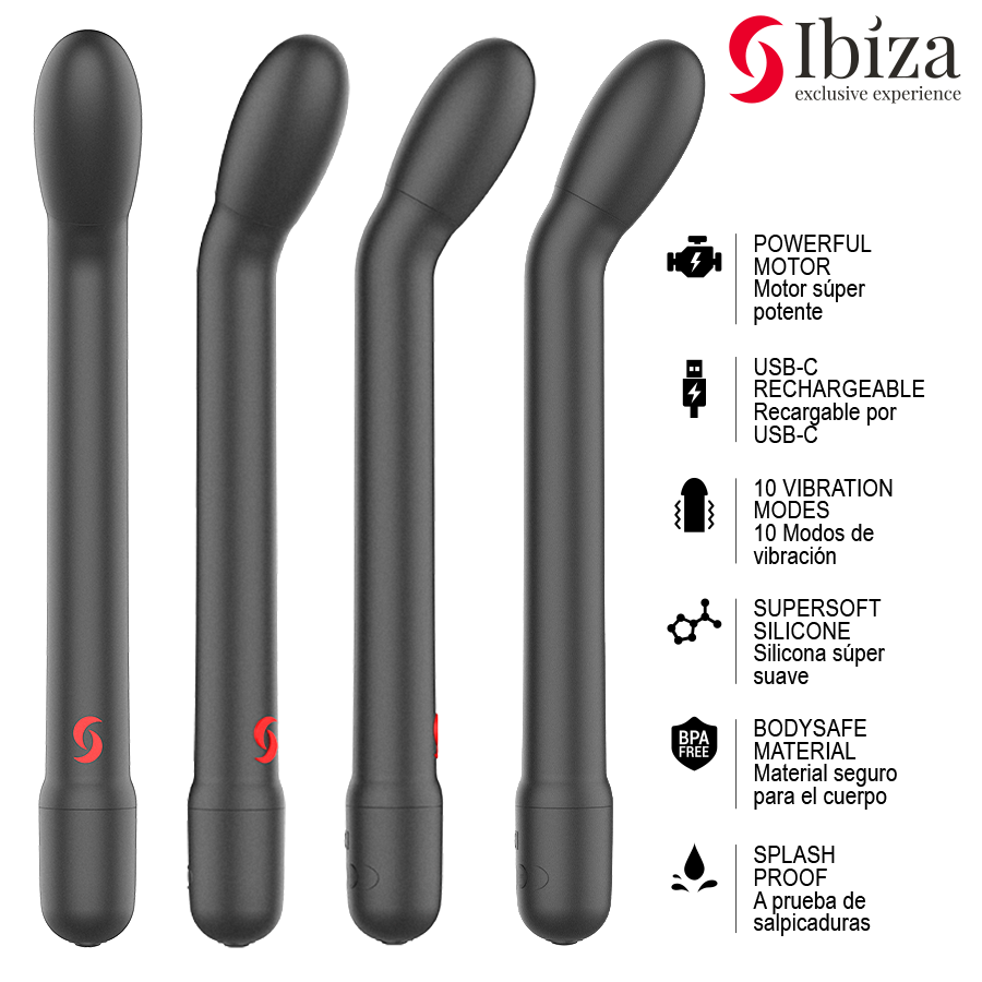 VIBRADOR DE PUNTO G CON VIBRACIÓN NEGRO - Imagen 4