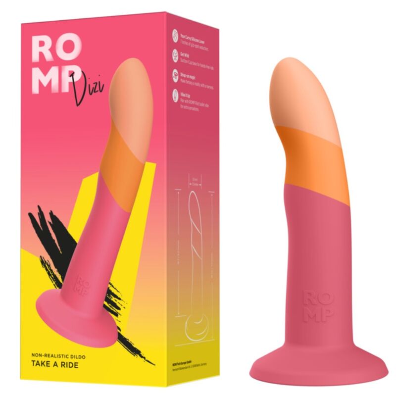 DIZI DILDO SILICONA CON VENTOSA TRICOLOR 18 CM
