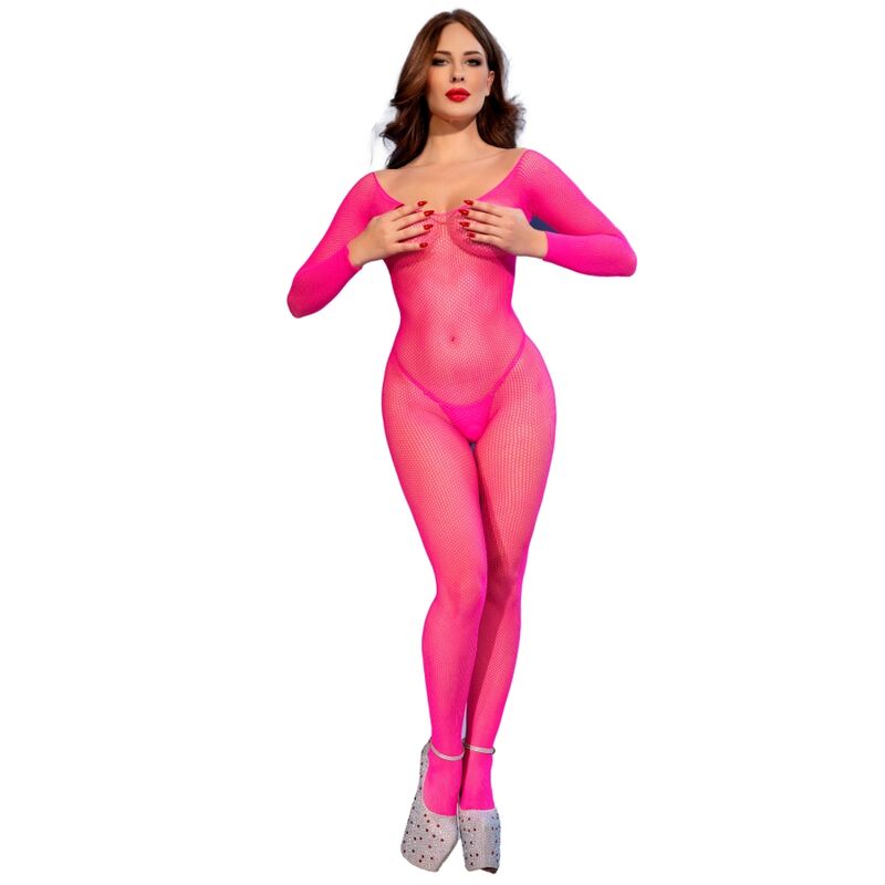 BODYSTOCKING MALLA ROSA NEON S/M