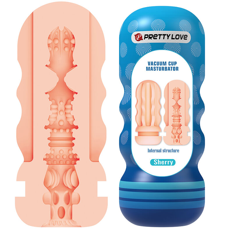 SHERRY MASTURBADOR VAGINA CON VENTOSA Y TEXTURAS INTERNAS