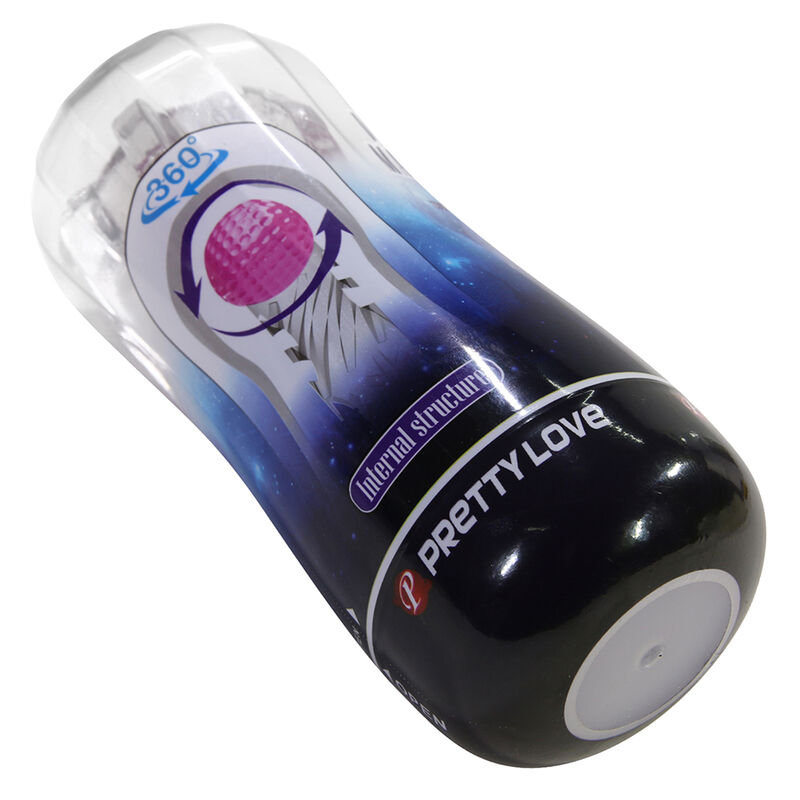 MASTURBADOR CUP 360 TEXTURIZADO TRANSPARENTE - Imagen 3