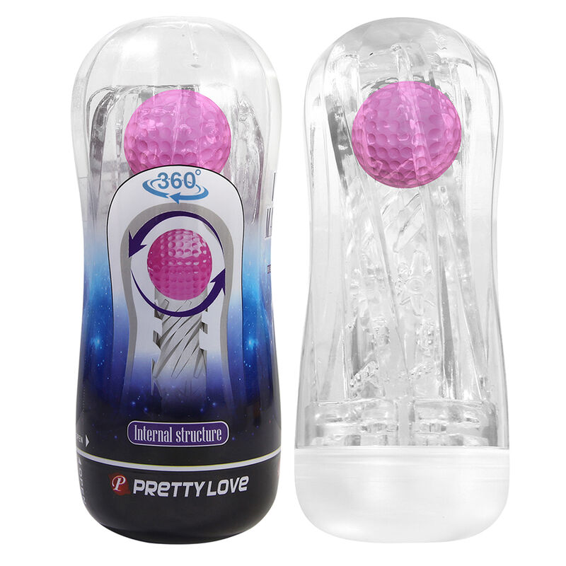 MASTURBADOR CUP 360 TEXTURIZADO TRANSPARENTE