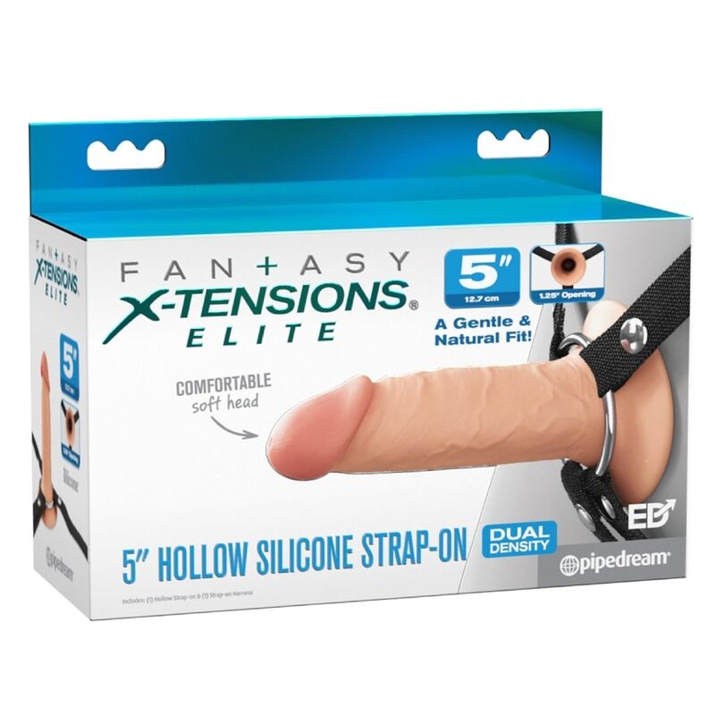 ARNÉS CON DILDO HUECO REALÍSTICO ELITE 12.7 CM