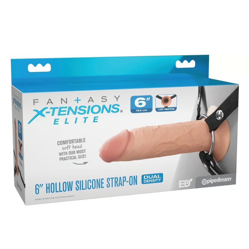 ARNÉS CON DILDO HUECO DE SILICONA 15,2 CM