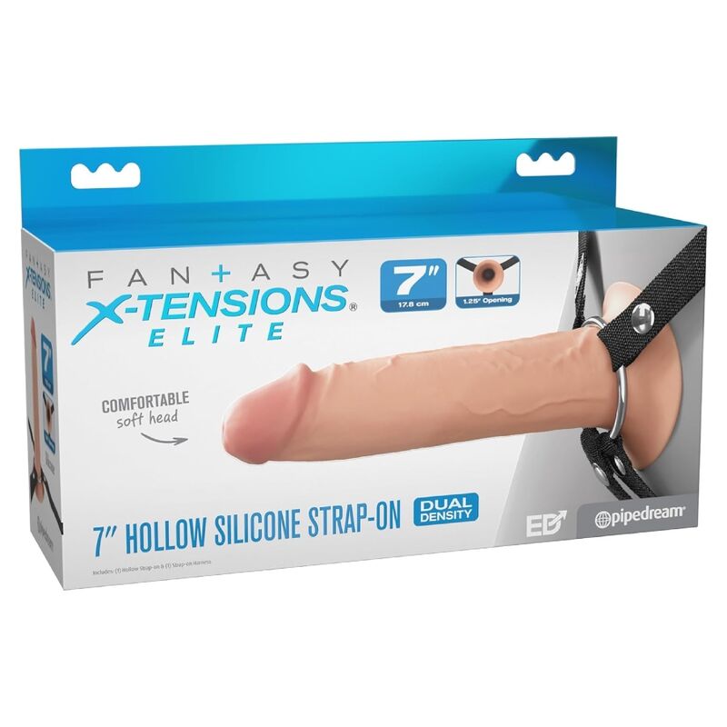 ARNÉS CON DILDO HUECO DE SILICONA 17,8 CM