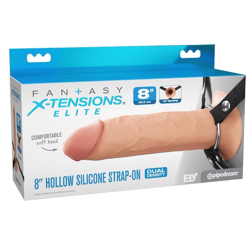 ARNÉS CON DILDO HUECO DE SILICONA 20,3 CM