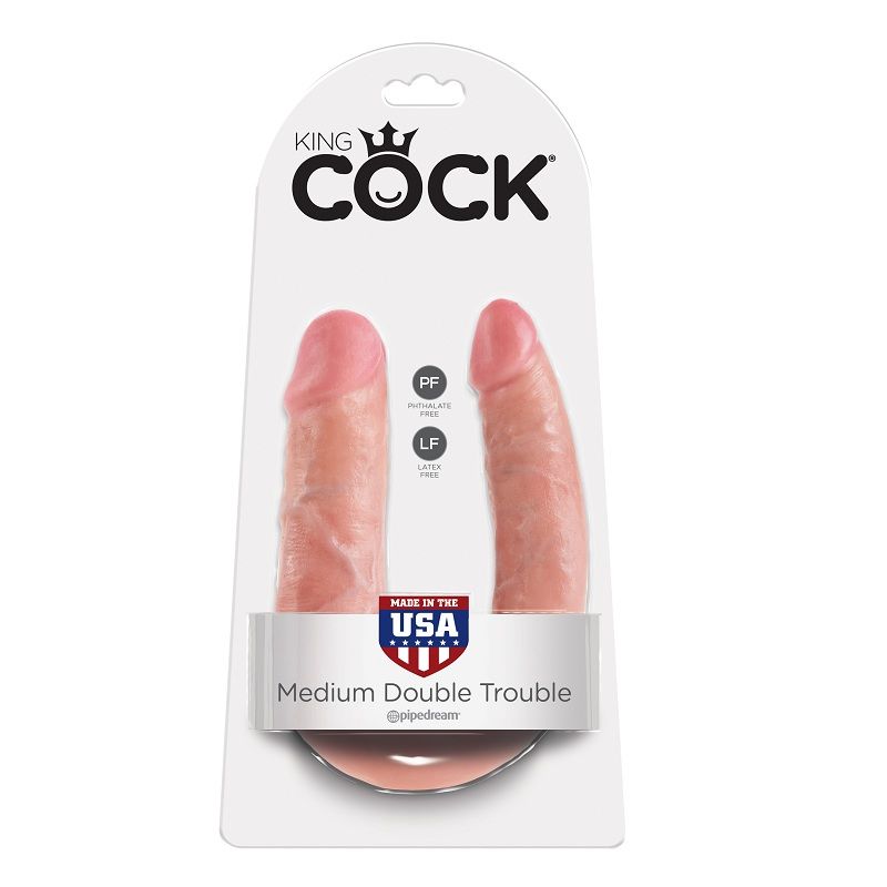 DILDO DOBLE PENETRACIÓN 13.9 CM NATURAL