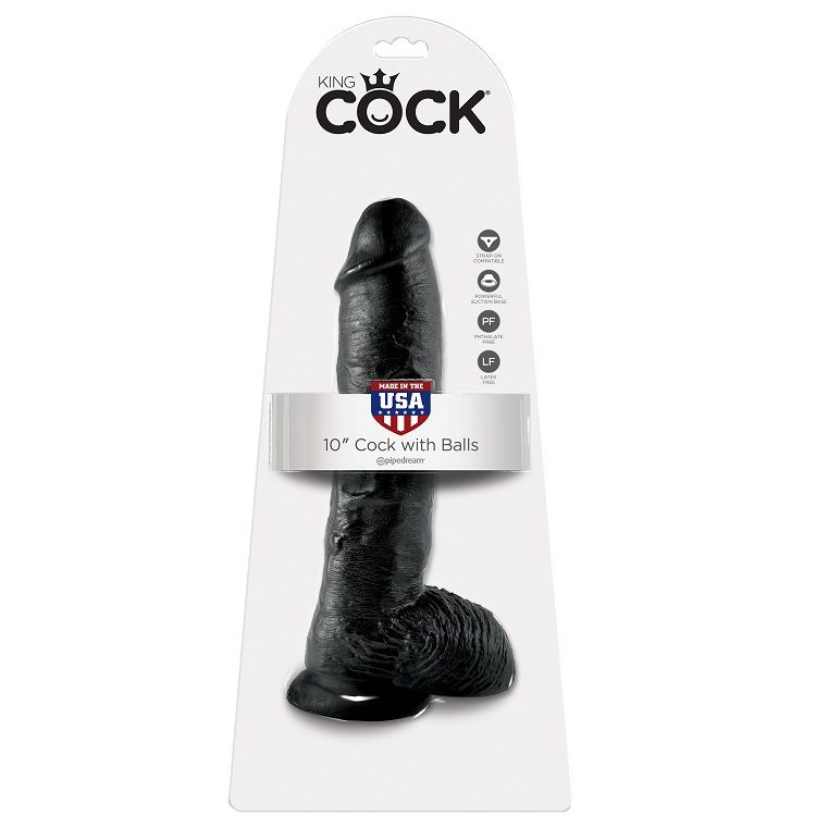 10 PENE REALISTICO NEGRO 26.5 CM