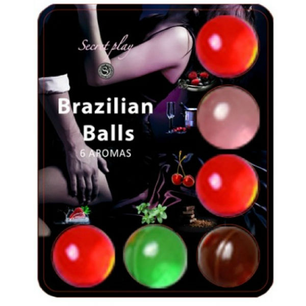 6 HOT BALLS LUBRICANTE CON AROMA DE FRUTAS