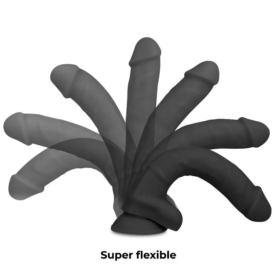 COCK MILLER - DILDO REALÍSTICO SILICONA DENSITY ARTICULABLE NEGRO 18 CM - Imagen 3